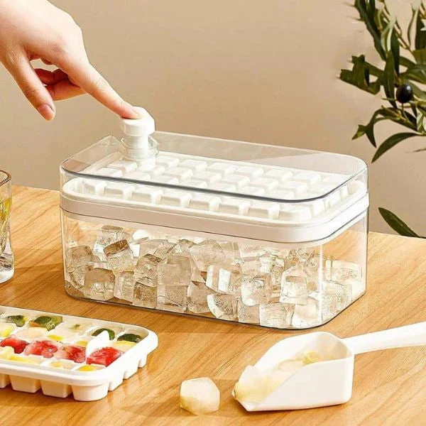 IcePop™ -  Dual-Layer Ice Tray with Scoop | Instant Demolding | Stackable & Spill-Proof